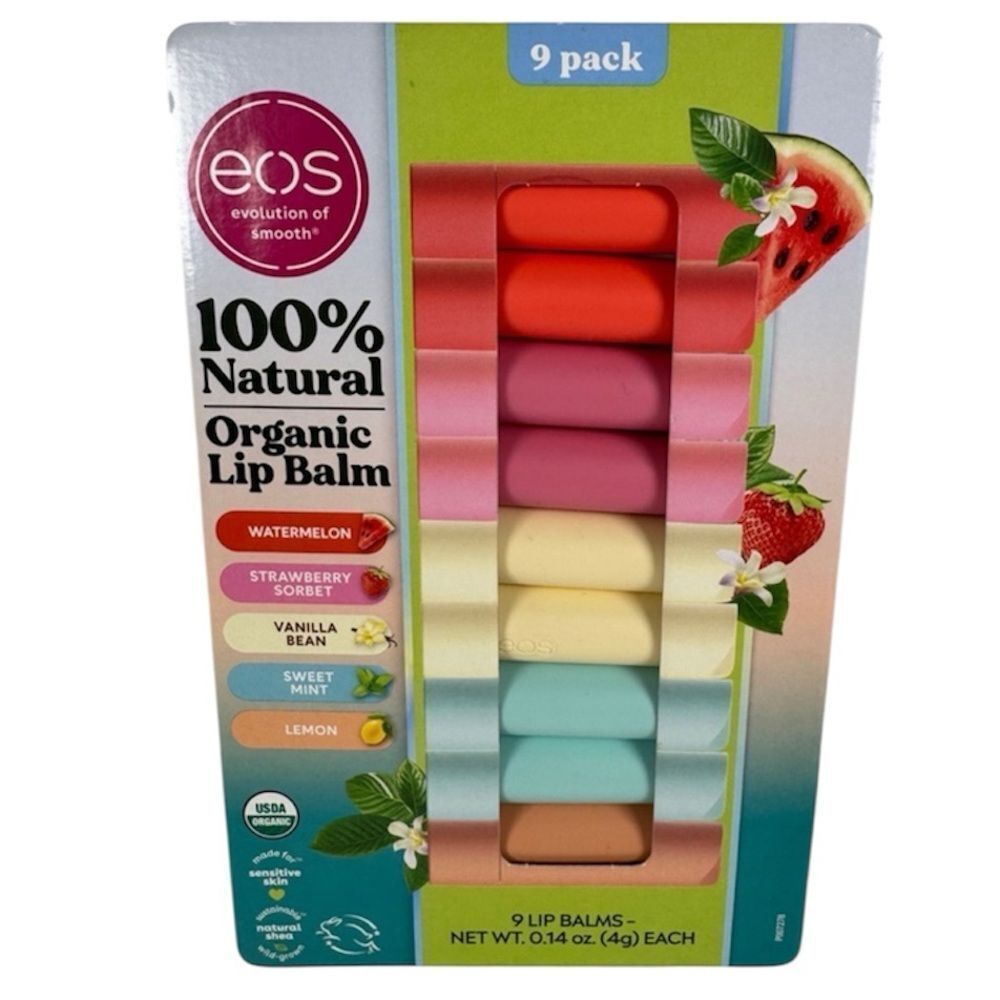 NWT eos 9-Pack Natural Organic Lip Balm Collection